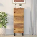 Produktbild: Highboard mit 3 Türen 40x33x110 cm Massivholz Mango & Eisen