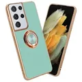 Produktbild: Cadorabo Schutzhülle für Samsung Galaxy S21 ULTRA Hülle in Türkis Etui Case Cover Kameraschutz magnetische Autohalterung