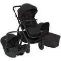 Produktbild: Graco Kinderwagenset Near2Me DLX 3in1, Schwarz, Textil, 62.7x120x95 cm, ECE R 129 i-Size, Fußstütze abklappbar, Federung, kugelgelagerte Räder, Verdeckung abnehmbar, 5-Punkte-Gurt, für Babyschale geeignet, Griff in Lederoptik, Transportsicherung, Sitz umsetzbar, abnehmbarer Schutzbügel,abnehmbarer und waschbarer Bezug, ergonomischer Tragebügel, höhenverstellbare Kopfstütze, Sonnendach, integriertes Gurtsystem, optimaler Aufprallschutz, schadstoffgeprüft, schnell leicht im Auto montierbar, Seitenaufprallschutz, Isofix-Befestigung, Reboardsystem, 3-Punkt-Gurt,5-Punkt-Gurt, Gurtschoner, Schutzbügel Verdeck Sichtfenster, umsetzbar,Matratze, zusammenklappbar, Bezug abnehmbar waschbar, Baby on Tour, Kinderwagen, Kombikinderwagen