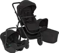 Produktbild: Graco Near2Me™ DLX 3in1 Kinderwagen-Set, inkl. Babywanne (0-9 kg) und Babyschale (40-75 cm), bis 22 kg, rückwärts, vorwärts, kompakt gefaltet, inkl. Adapter und Regenverdeck, schwarz, Midnight