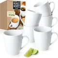 Produktbild: Moritz & Moritz BASIC Kaffeetassen Set 6-teilig - ca. 300ml aus hochwertigem Porzellan in klassischem Weiß - Perfekt für Kaffee, Tee, heiße Schokolade, Cappuccino