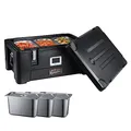Produktbild: VEVOR Isolierter Thermobox Isolierbox Lebensmittelbehälterträger, 30 L für Catering, Tragbare LLDPE-Lebensmittelbehälterträger, Schwarz Frontlader-Speisewärmer für Restaurant, Kantine usw.