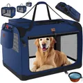 Produktbild: LOVPET® Hundebox Hundetransportbox faltbar Inkl.Hundenapf Transporttasche Hundetasche Transportbox für Haustiere, Hunde und Katzen Haustiertransportbox