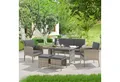 Produktbild: Juskys Gartenlounge-Set Turin, Polyrattan Sitzgruppe für 7 Personen, Gartenmöbel Set 6-teilig