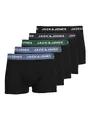 Produktbild: JACK& JONES Boxershorts 5er-Pack Basic Trunks Kurze Unterhosen Logo Print Design JACSOLID, Farben:Blau, Größe Hosen:XXL