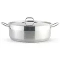 Produktbild: KASSEROLLE Bratentopf Bräter Schmortopf + Deckel Edelstahl Ø 32cm I 36cm I 40cm