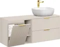 Produktbild: Waschtisch 140.8cm Adriel mit 2 Schubladen, Kaschmir