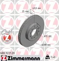 Produktbild: 2 x ZIMMERMANN 600.3221.20 Bremsscheibe für AUDI,AUDI (FAW),SEAT,SKODA,SKODA (SV