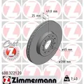 Produktbild: 2x ZIMMERMANN Bremsscheibe 600.3221.20