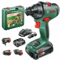 Produktbild: Bosch Akkuschrauber AdvancedDrill 18 Set (2 Akkus, 18 Volt System, 3 Aufsätze, im Koffer)