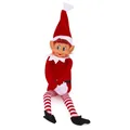 Produktbild: Elves Behavin' Badly Elfen benehmen Sich schlecht – Weihnachts-Weihnachts-Plüschtier mit Smiley-Gesicht – Junge