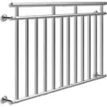Produktbild: MONZANA® Französischer Balkon Edelstahl Pflegeleicht 90x156cm 12 Füllstäbe Balkongeländer Terrassengeländer Fensterschutz