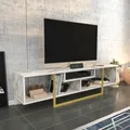 Produktbild: Decorotika Asal 150 cm TV Möbel mir Fächer und Metallbeine für TVs bis zu 65