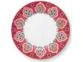 Produktbild: PiP Studio Frühstücksteller Flower Festival Frühstückst. Deco dark pink 21 cm, Plate Flower Festival Deco Dark Pink 21cm