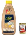 Produktbild: 3x Biffi linea professionale, Maionese al Pepe nero, schwarze Pfeffer mayonnaise mayo maionnaise sauce squeeze 900g + Italian Gourmet polpa 400g