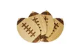 Produktbild: 40YARDS Getränkeuntersetzer American Football Untersetzer aus Bambus (4 Stück) - eingravierte Naht, Zubehör für 40YARDS Football Gläser & Tassen, Set, 4-tlg., Bambus Holz