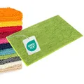 Produktbild: WohnDirect Badematte 50x80 cm Grün – Saugstarker Duschvorleger & Badvorleger – Weicher Hochflor Badezimmerteppich Rechteckig, Waschbar & Oeko-Tex (Versand aus DE)