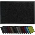 Produktbild: Gentle North Fußmatte für Innen & Außen - Schmutzfangmatte, rutschfest - antirutsch - waschbar - strapazierfähig schwarz 60 cm x 90 cm