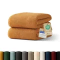 Produktbild: Blumtal Premium Frottier Handtücher Set 2 teilig 100% Baumwolle - Oeko-TEX zertifiziertes Towel 2X (50x100 cm) - Ultra saugstarkes Frottier Handtücher Set waschbar °60 - Towel - Handtuch Braun