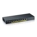 Produktbild: Zyxel 8-Port Gigabit PoE Switch | Smart Managed | Tisch-/Wandmontage und lüfterloses Design | 8 PoE+-Ports mit einem Budget von 70 W | VLAN, IGMP, QoS [GS1900-8HP]