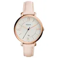 Produktbild: Fossil Damenuhr Jacqueline, Quarzwerk, 36mm Rose Gold Edelstahlgehäuse mit Lederarmband, ES3988
