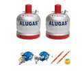 Produktbild: 2x Alugas 6 kg Flaschen + Safedrive Plus Paket 30mbar Flaschenanlage