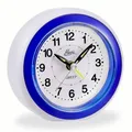 Produktbild: Wecker ohne Ticken mit Licht Obenabsteller Quarz Rund Blau - MAGIC 2197/5