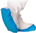 Produktbild: HYGOSTAR PP-Überschuh SAFE mit CPE-Sohle, weiß/blau Enheitsgröße, zum Überziehen beim Betreten von Reinräumen, - 1 Stück (2860)