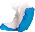 Produktbild: HYGOSTAR®Überziehschuh SAFE, Einweg, Polypropylen-Vlies, Größe: Einheitsgröße, weiß/blau (50 Stück), Sie erhalten 10 Packungen á 50 Stück