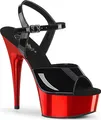 Produktbild: DELIGHT-609 Damen Sandale von Pleaser, Schwarz Rot , EU 43, US 13