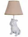 Produktbild: Bulldoggen Lampe Tischleuchte – Hunde Figur Landhausstil
