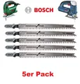Produktbild: BOSCH 5er Pack Stichsägeblatt 117mm T 234 X Hartholz,Laminat,Spanplatten,Holz...