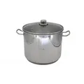 Produktbild: Karl Krüger 72727 Jumbotopf Edelstahl mit Glasdeckel 28 cm, Inhalt 14 Liter / Kochtopf / Maxi Topf / INDUKTION - Silber