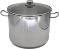 Produktbild: KRÜGER Jumbo-Topf 72727 | Kochtopf Edelstahl 14 Liter | Induktionsgeeignet | Glasdeckel Abdampfventil | Ø 30 cm | silber