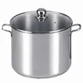 Produktbild: Jumbo Kochtopf 14L Edelstahl Induktion Glasdeckel Kapselboden 30cm Silber