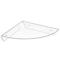 Produktbild: Zeigis Viertelkreis Eckregal aus Acrylglas, Seitenlänge je 200mm Acrylregal/Wandboard/Wandkonsole/transparent/durchsichtig/Warenpräsentation/klar