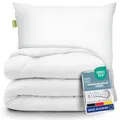 Produktbild: Beautissu Bettdecke und Kissen Set – Ganzjahresdecke Bettdecke 135x200 & Kopfkissen 80x80 – Allergiker Ganzjahresdecke Bettzeug Set – Steppdecke Decke Bett 135x200 Schlafdecke – BeauNuit MD & NK