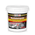 Produktbild: Isolbau - Buntsteinputz für Außen und Innen (Weiß, Sand/Gelb) 25 kg - BP60 Mosaikputz Dekorationsputz Frostsicher, Wasserfest, Stoßfest