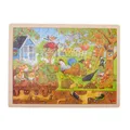 Produktbild: Goki Einlegepuzzle Unser Garten Steckpuzzle Holzspielzeug Lernpuzzle