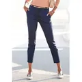 Produktbild: Vivance Chinohose (mit Gürtel in Lederoptik) in klassischer Basic-Form, Stoffhose, Business-Look blau 36