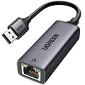 Produktbild: UGREEN USB LAN Adapter 1000Mbps Ethernet Adapter USB auf RJ45 Netzwerkadapter Aluminium kompatibel mit Switch,Mi Box,Laptop unter Win11/10/8.1/8, Mac OS, Linux (Schwarz