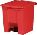 Produktbild: Rubbermaid 30-Liter-Step-On-Tretabfalleimer, rot