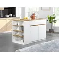 Produktbild: Kücheninsel mit Stauraum - Weiß & Naturfarben - MEILI