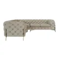 Produktbild: S-STYLE Chesterfield Ecksofa  Natalie ¦ creme ¦ Maße (cm): B: 264 H: 75