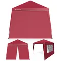 Produktbild: DeubaXXL DE Faltpavillon Capri Rot 3x3m inkl 2 Seitenwänden UV-Schutz 50+ 997274