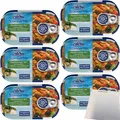 Produktbild: Rügenfisch Scomber Mix Mediterran Makrelenfilets mit Tomaten Oliven 6x120g Dose
