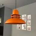 Produktbild: bamyum Hängelampe Leuchtturm, Pendelleuchte Orange, Lampe Ø34 cm Vintage Hängeleuchte Kann als Wohnzimmerlampe, Küchenlampe, Schlafzimmerlampe und Kinderzimmerlampe, Verwendet Werden, E27 Fassung