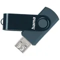 Produktbild: Hama USB-Stick Rotate 182464, 64 GB, bis 70 MB/s, USB 3.0, Petrolblau