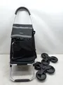 Produktbild: Meister Einkaufstrolley Schwarz, 54 + 5 L - 3x3 Treppensteiger - Klappbarer