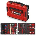 Produktbild: Einhell Werkzeugkoffer Hobby E-Case 153-teilig (153 St), inkl. Deckel, Clipverschluss, stapelbar rot